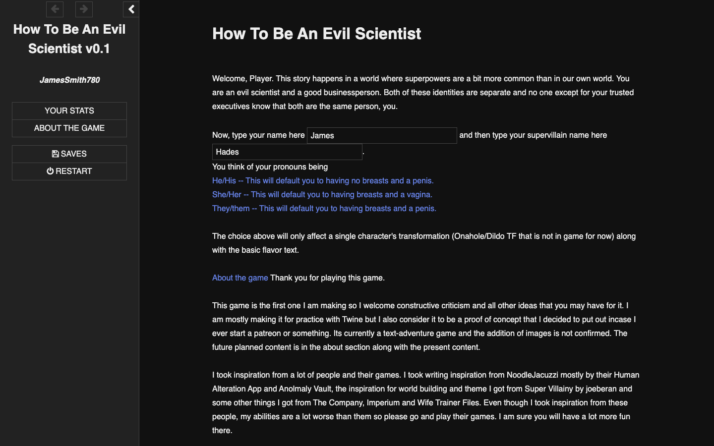 How to Be an Evil Scientist v0.1