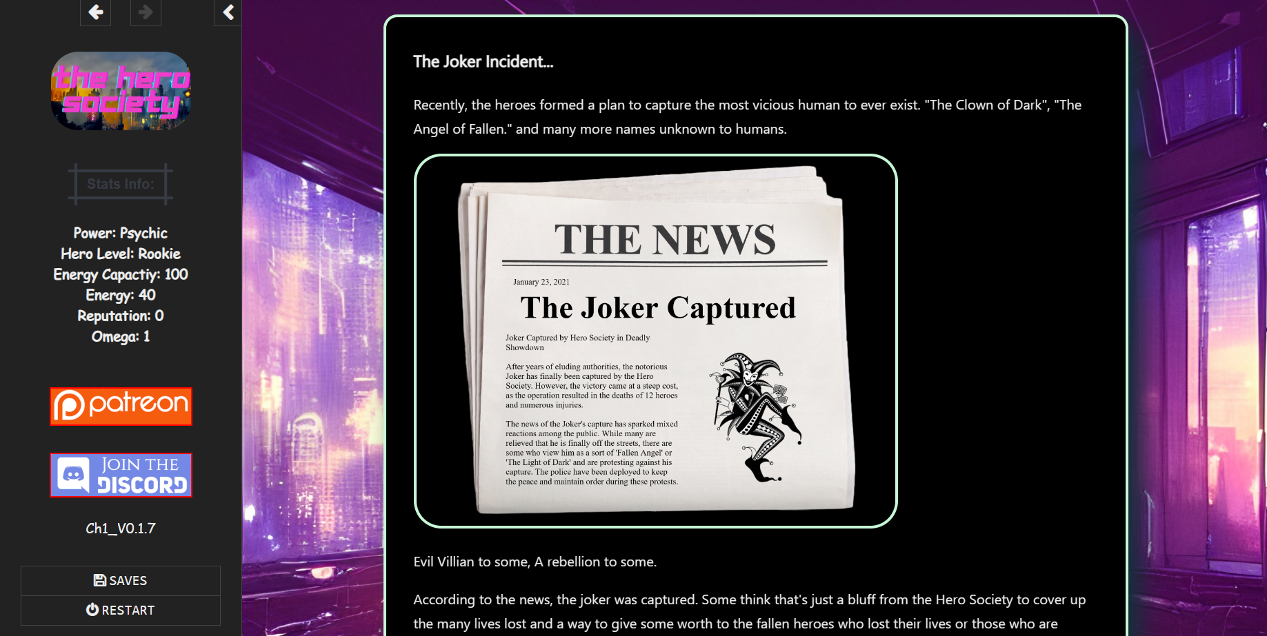 The Hero Society v0.1