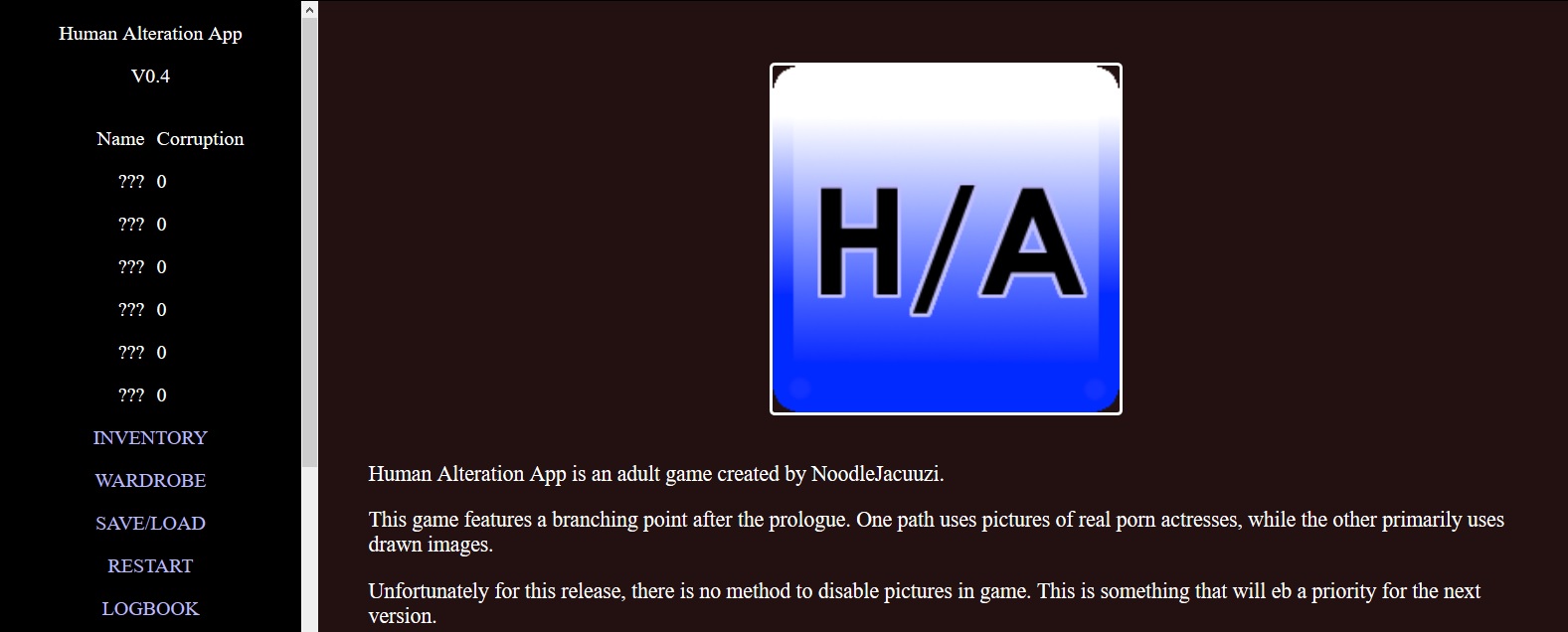 Human Alteration App v0.6.5