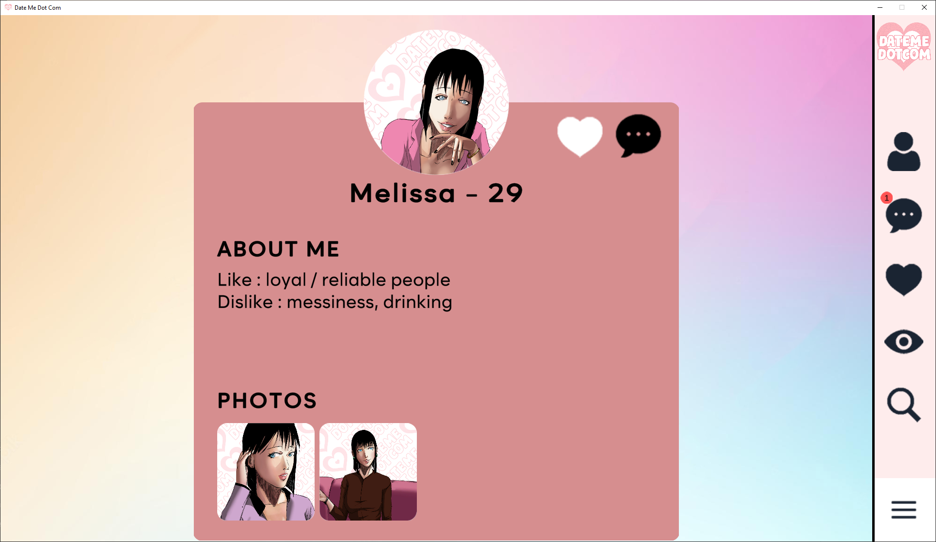 Date Me Dot Com v0.1