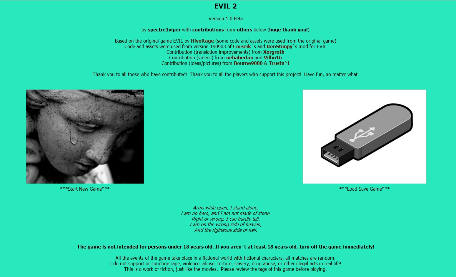 EVIL 2 v1.0a BETA] [spectre1viper